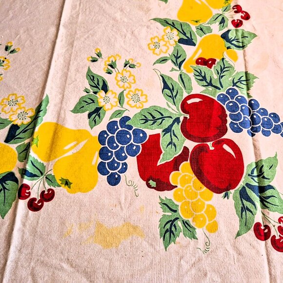 Vintage Style Reproduction by Crate & Barrel Tablecloth Napkins 47" Square Nice - Picture 4 of 6